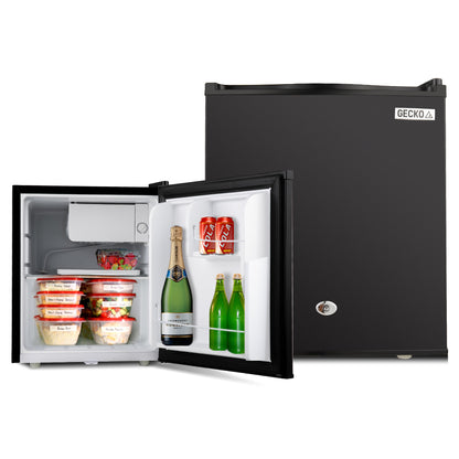 57L Portable Bar Fridge with Freezer, 12V/24V/240V, 1.45m, Black