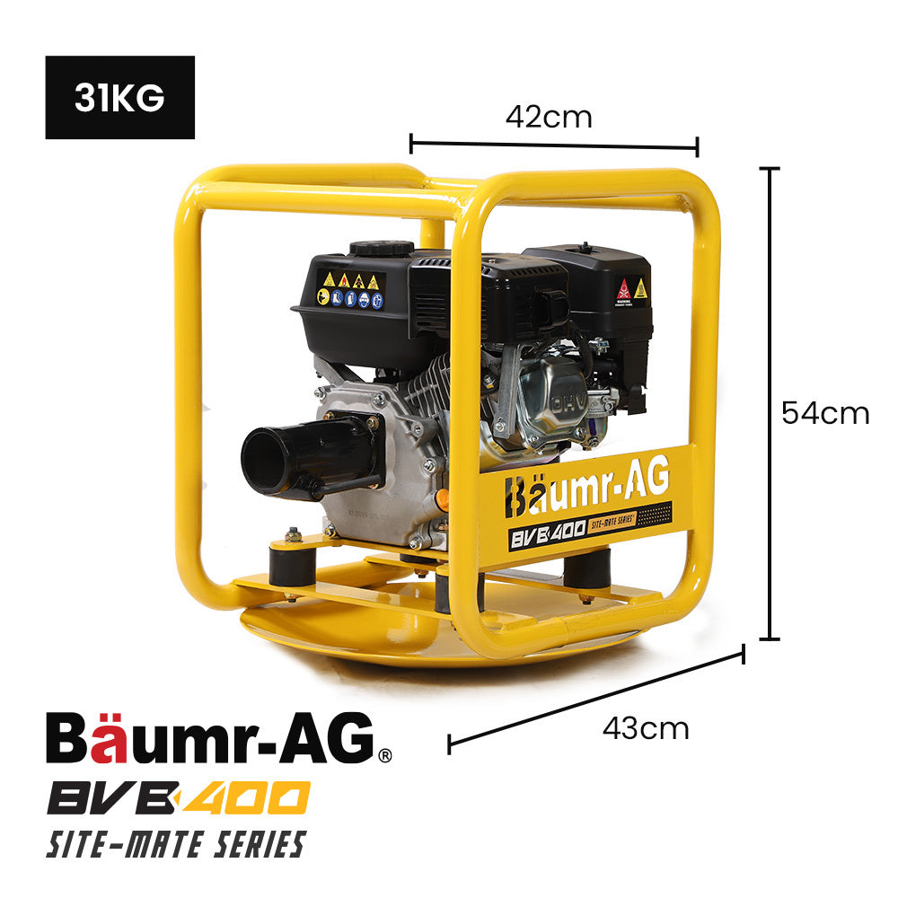 6.5HP Concrete Vibrator Drive Unit, 50mm with 3-Claw Dog Fitting, 196cc Engine