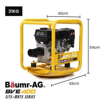 6.5HP Concrete Vibrator Drive Unit, 50mm with 3-Claw Dog Fitting, 196cc Engine