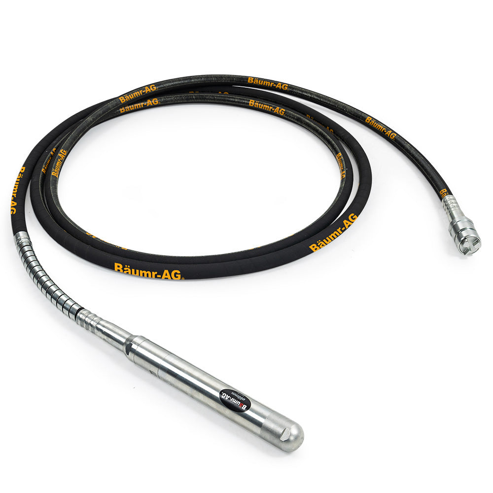9m Concrete Vibrating Shaft with 60mm Head, 3-Claw Drive Coupler, Heavy Duty