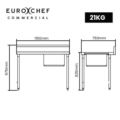 Stainless Steel Right Side Entry Table with Sink for Commercial Kitchens