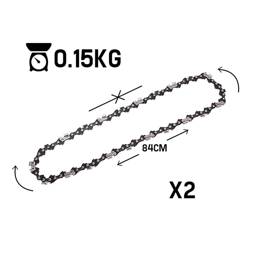 2 x 0.3m Chainsaw Chain for 0.3m Bar - Low Kickback Replacement for Pole Saws