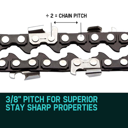 2 x 0.3m Chainsaw Chain for 0.3m Bar - Low Kickback Replacement for Pole Saws