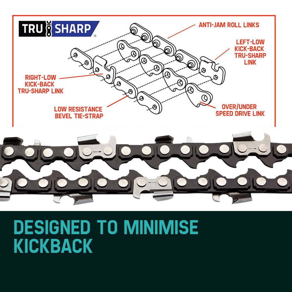 20m Premium Chainsaw Chain for 62cc/66cc Saws, 76 Link, Low Kickback Design
