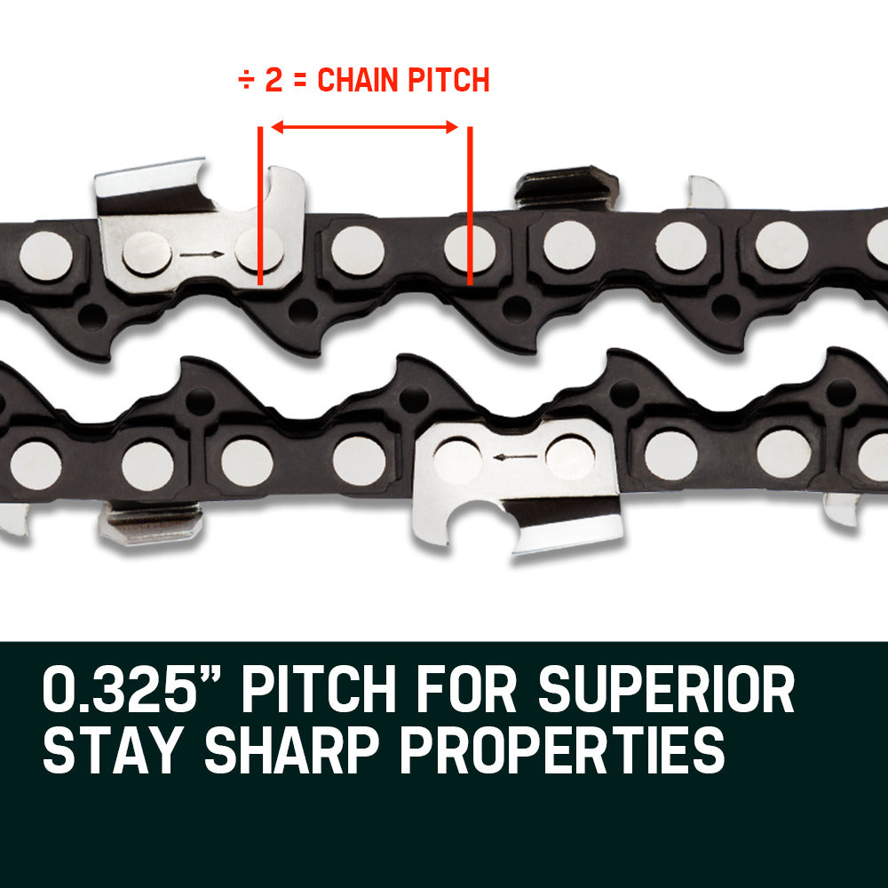 2 x 6.7m Chainsaw Chain for 0.325m Pitch & 0.058m Gauge with 86 Links