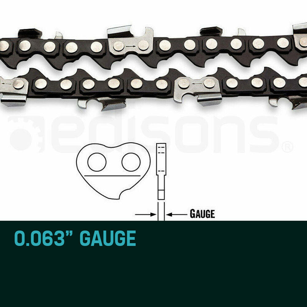 2 x 0.61m Chainsaw Chain 84 Link for 72-82CC Saws, Low Kick-Back Design
