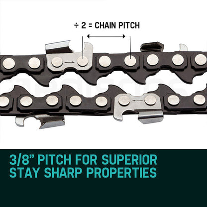24 Meter 84 Link Tru-Sharp Chainsaw Chain for 72cc 3/8'' Pitch Bars