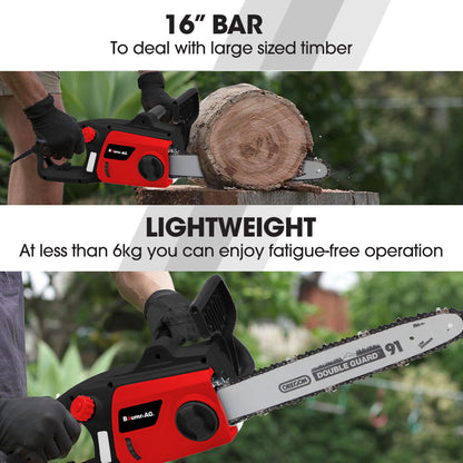 2000W Electric Chainsaw with 0.4m Oregon Bar, Auto Lubrication System