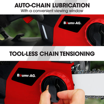 2000W Electric Chainsaw with 0.4m Oregon Bar, Auto Lubrication System
