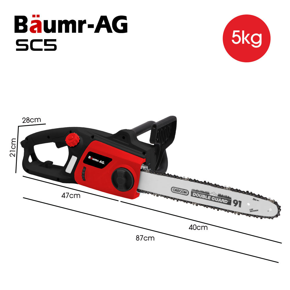 2000W Electric Chainsaw with 0.4m Oregon Bar, Auto Lubrication System