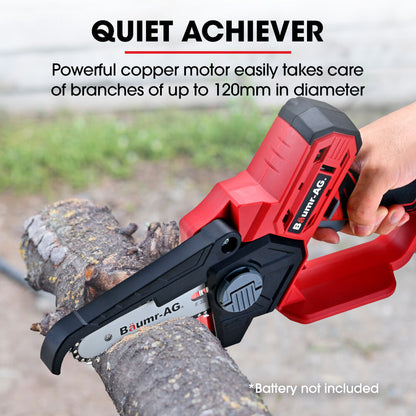20V Cordless Mini Chainsaw Skin, Lightweight Electric Pruner - 2.6kg, 0.12m Cutting