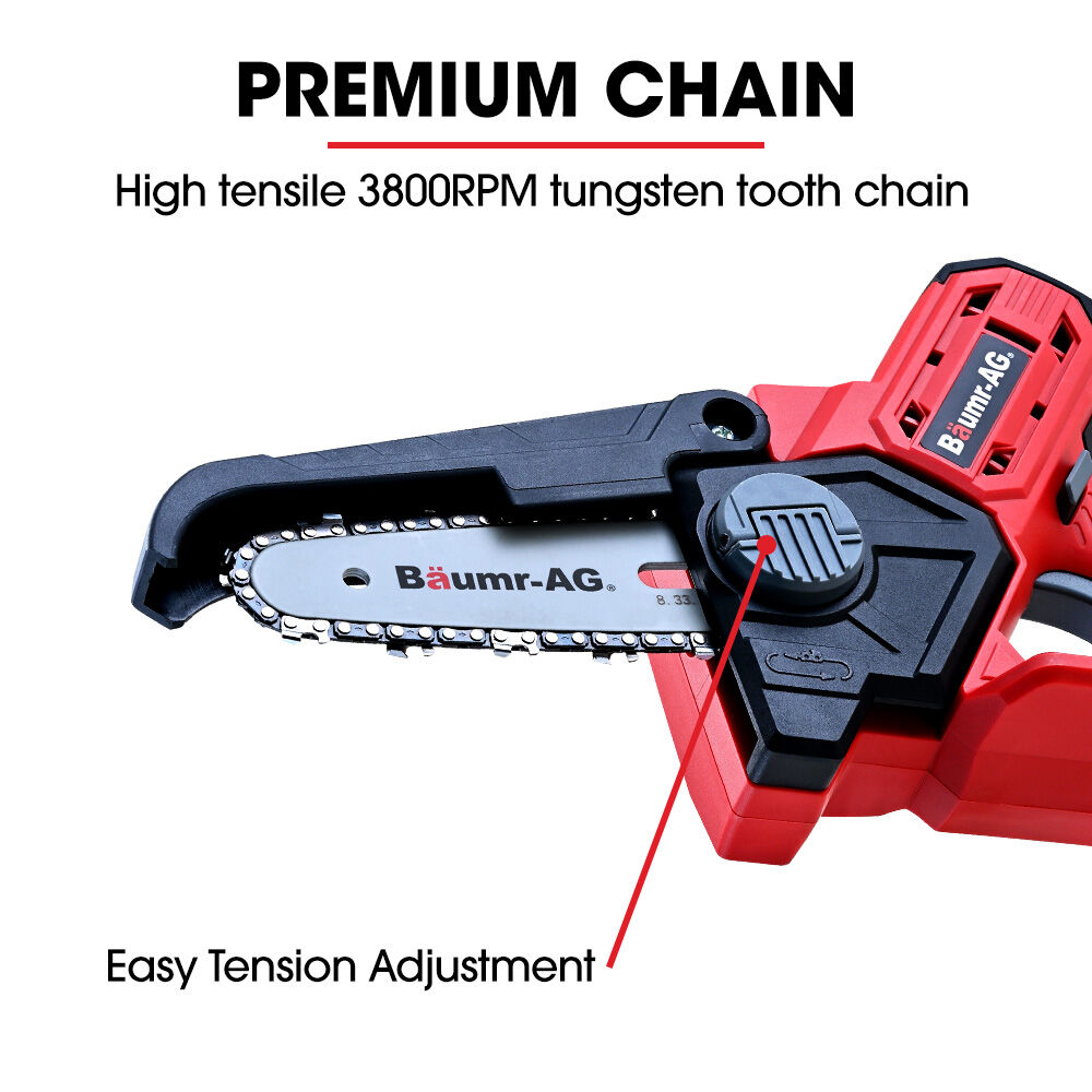20V Cordless Mini Chainsaw Skin, Lightweight Electric Pruner - 2.6kg, 0.12m Cutting