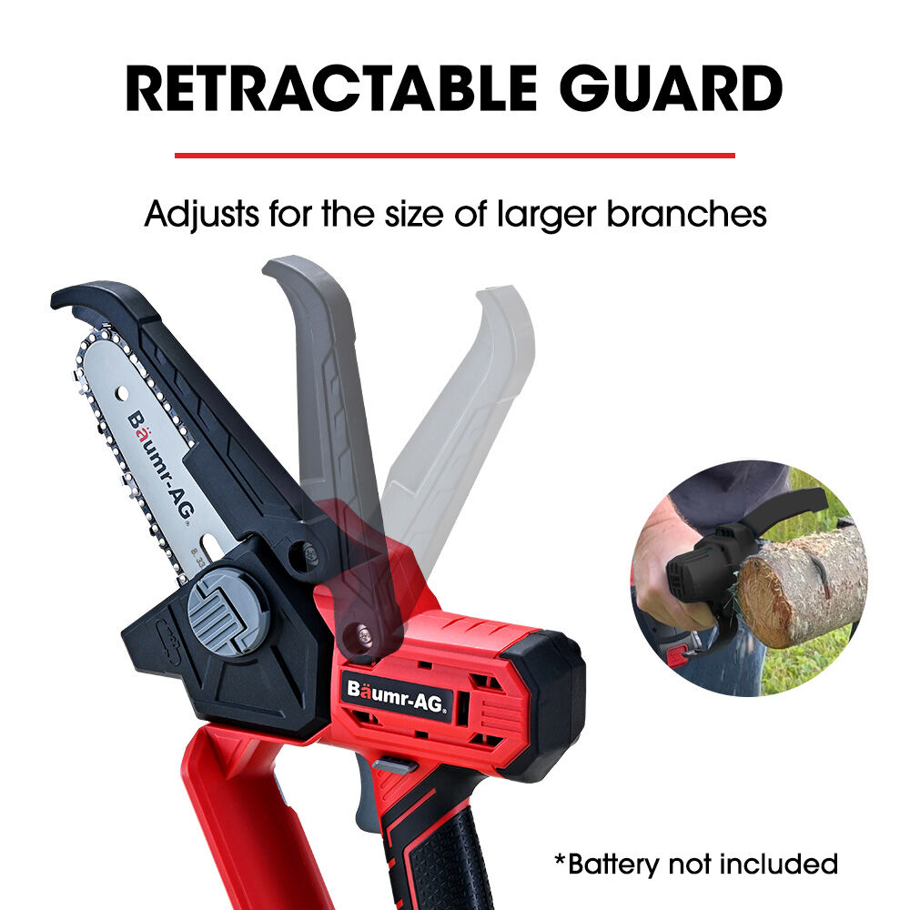 20V Cordless Mini Chainsaw Skin, Lightweight Electric Pruner - 2.6kg, 0.12m Cutting