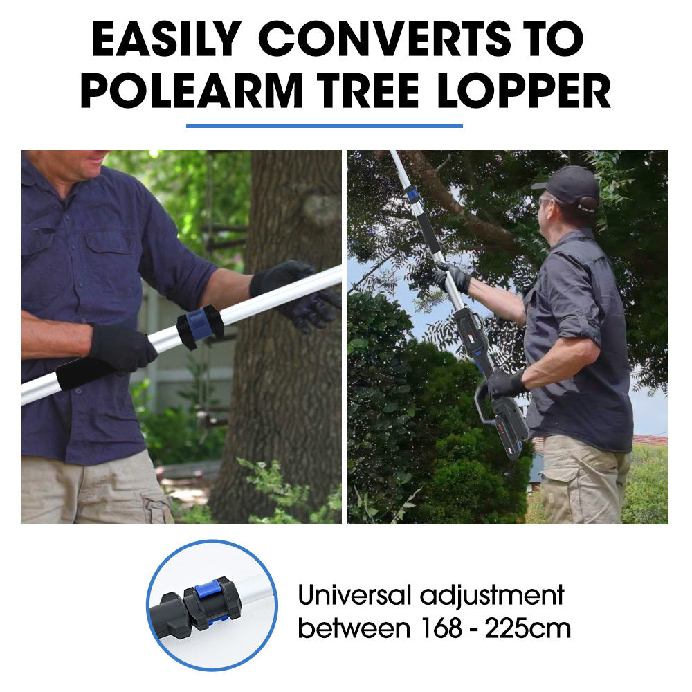 Cordless 20V Mini Chainsaw & Pole Saw Kit, Telescopic Electric Tree Pruner