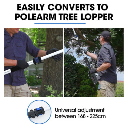 Cordless 20V Mini Chainsaw & Pole Saw Kit, Telescopic Electric Tree Pruner