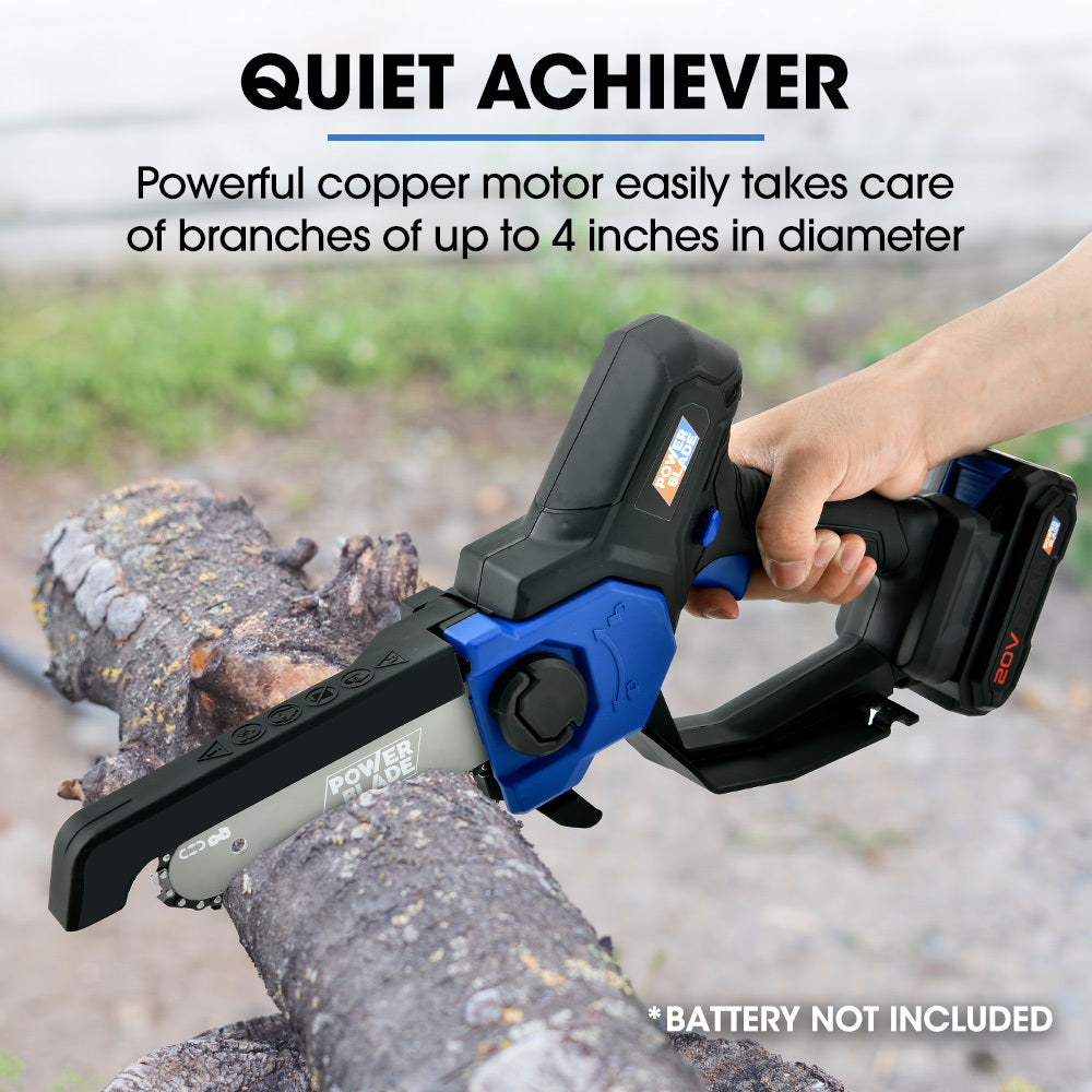 20V Cordless Mini Chainsaw, Lightweight 1.6kg, Electric Tree Pruner with Safety Features