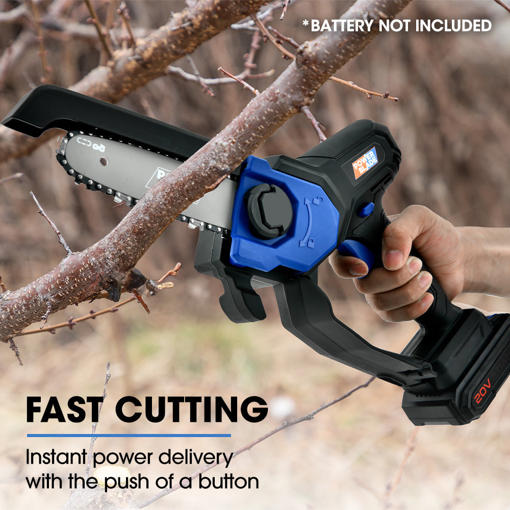 20V Cordless Mini Chainsaw, Lightweight 1.6kg, Electric Tree Pruner with Safety Features