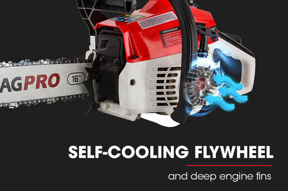 Compact 38cc Petrol Chainsaw with 0.4m Bar, E-Start, and 3.2HP Power