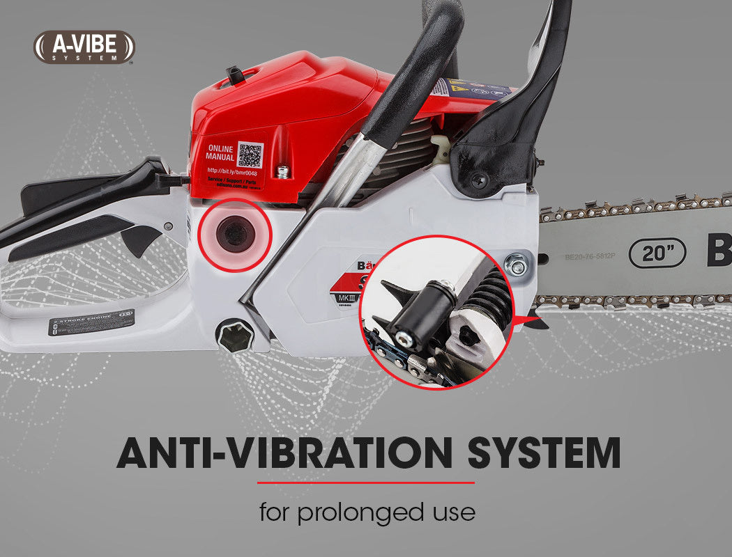 62cc Petrol Chainsaw 0.5 Meter Bar with E-Start and Safety Pack