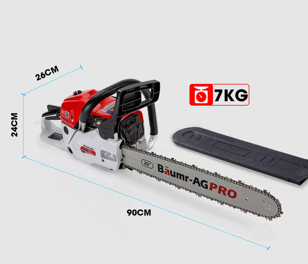 62cc Petrol Chainsaw 0.5 Meter Bar with E-Start and Safety Pack