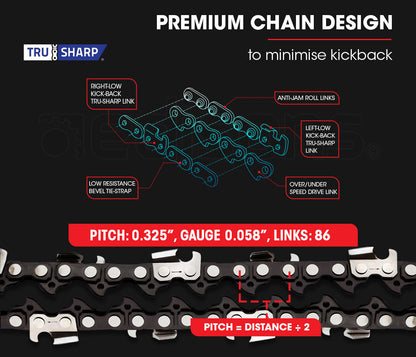 Commercial Petrol Chainsaw with Easy Start and 0.56m Bar for Tree Pruning