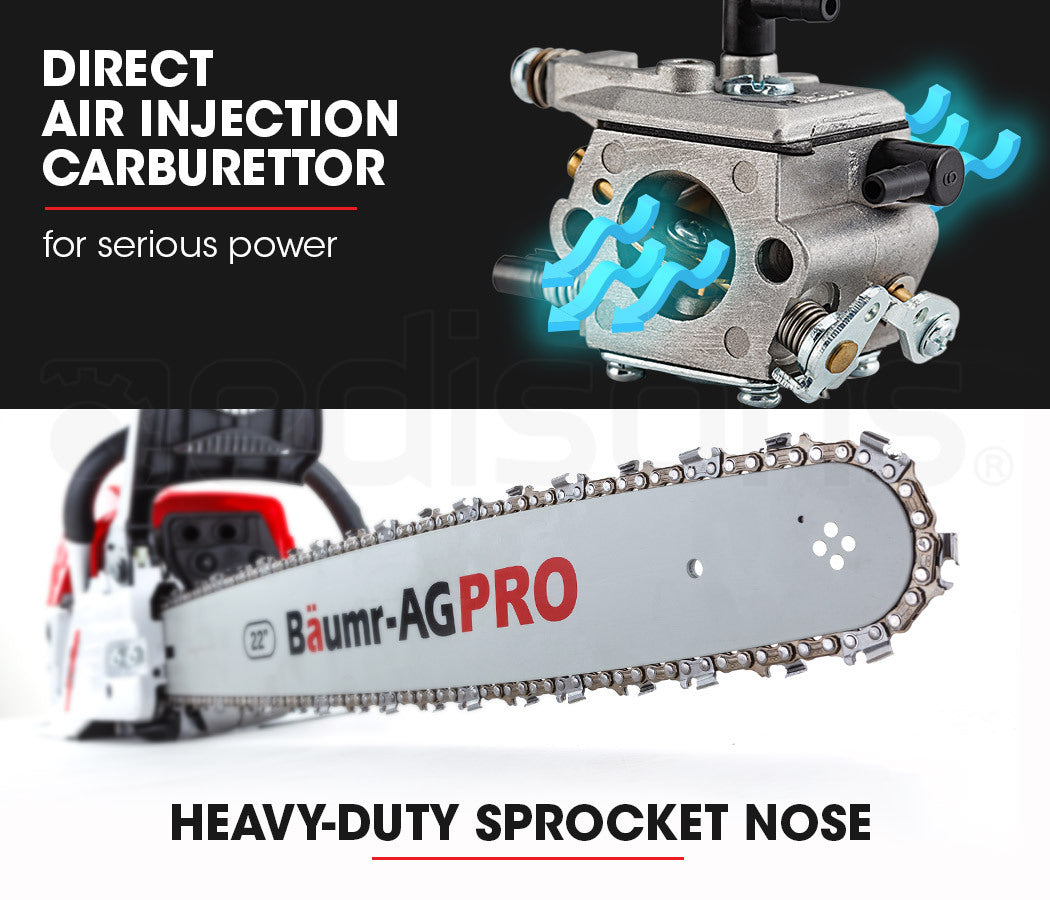 Commercial Petrol Chainsaw with Easy Start and 0.56m Bar for Tree Pruning