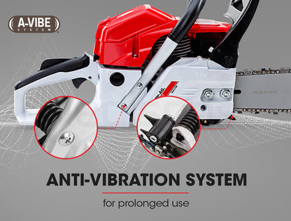Commercial Petrol Chainsaw with Easy Start and 0.56m Bar for Tree Pruning
