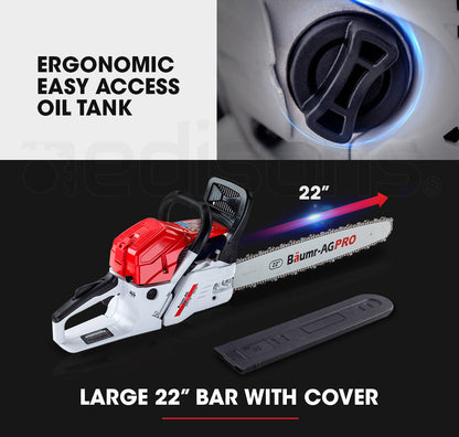 Commercial Petrol Chainsaw with Easy Start and 0.56m Bar for Tree Pruning