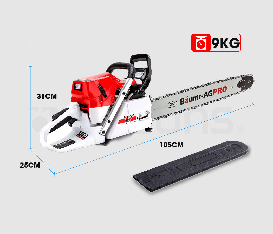 Professional Petrol Chainsaw with 0.61m Bar and E-Start System for Tree Pruning
