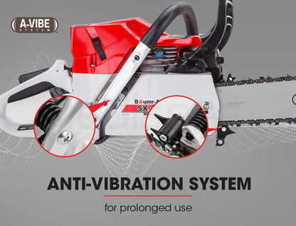Professional Petrol Chainsaw 0.6m Bar with E-Start and Safety Pack