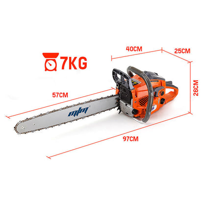 Petrol Commercial Chainsaw 0.56m Bar, E-Start for Tree Pruning and Cutting