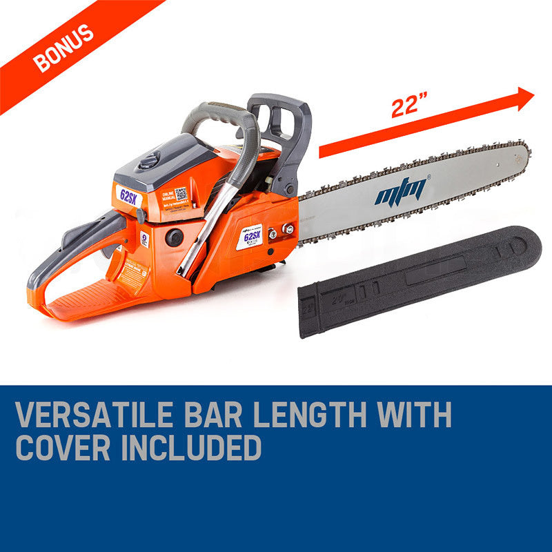 Petrol Commercial Chainsaw 0.56m Bar, E-Start for Tree Pruning and Cutting