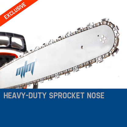 Petrol Commercial Chainsaw 0.56m Bar, E-Start for Tree Pruning and Cutting