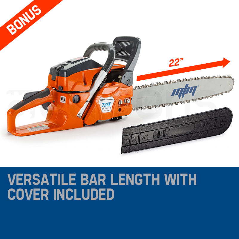 Petrol Commercial Chainsaw 0.55m Bar E-Start for Tree Pruning & Cutting