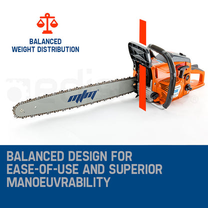 Petrol Commercial Chainsaw 0.55m Bar E-Start for Tree Pruning & Cutting