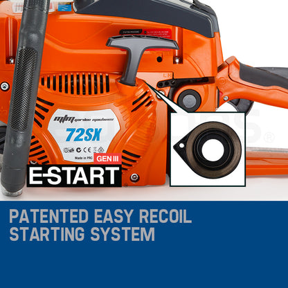 Petrol Commercial Chainsaw 0.55m Bar E-Start for Tree Pruning & Cutting