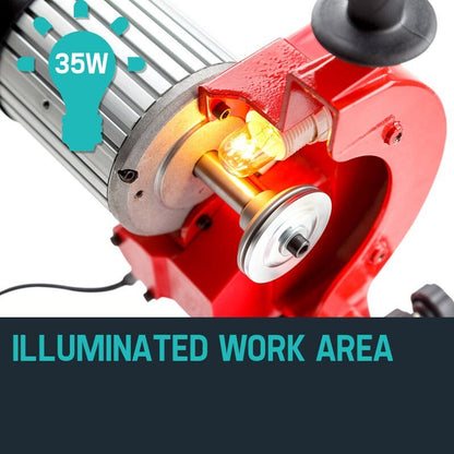 Electric Chainsaw Sharpener and Grinder with Bonus Grinding Wheel - 350W 3000RPM