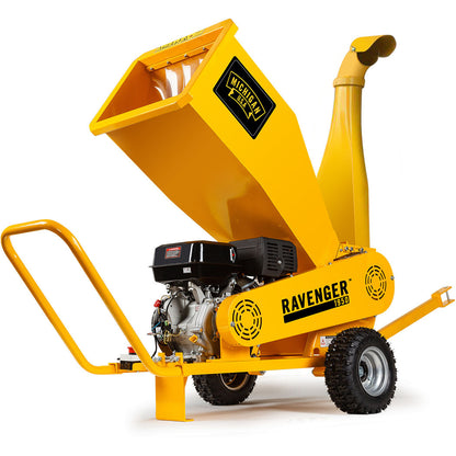 18HP 420cc Petrol Wood Chipper, Towable Tree Mulcher - Ravenger 1950 Series III