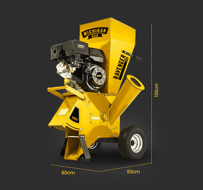 Commercial 420cc 13.4m 8.2kg Wood Chipper Mulcher with Bonus Accessories