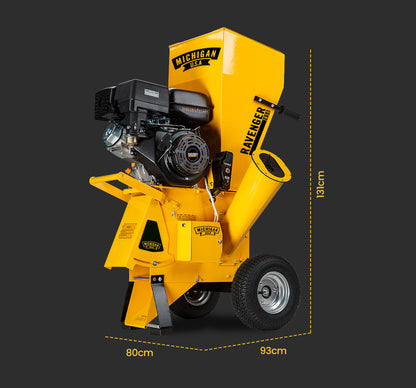 18HP 420cc Petrol Wood Chipper with Electric Start and 3m Branch Capacity