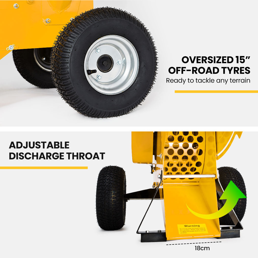 18HP 420cc Petrol Wood Chipper with Electric Start and 3m Branch Capacity