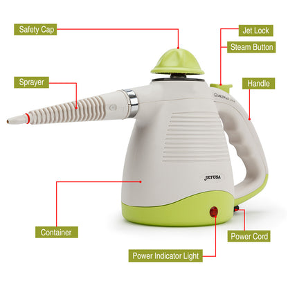 Portable Multi-Purpose Handheld Steam Cleaner with 100% Chemical-Free Cleaning