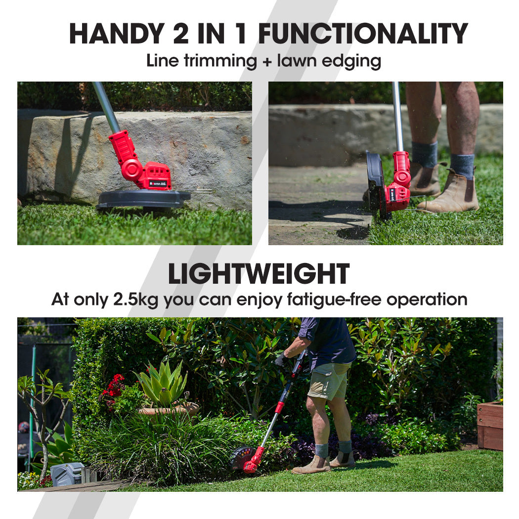 Cordless Whipper Snipper & Leaf Blower Kit with 20V Battery and Fast Charger