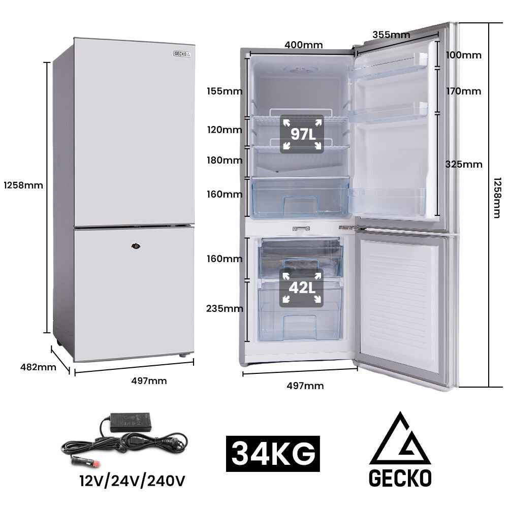139L Portable Fridge Freezer with Dual Power for Camping & Off-Grid Use