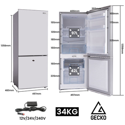 139L Portable Fridge Freezer with Dual Power for Camping & Off-Grid Use