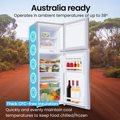 142L Portable Fridge Freezer - 0.3m/0.6m/240V for RVs & Off-Grid Living, Silver