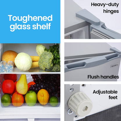 142L Portable Fridge Freezer - 0.3m/0.6m/240V for RVs & Off-Grid Living, Silver