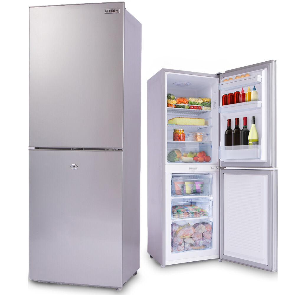 160L Portable Upright Fridge/Freezer, 12V/24V/240V for RVs and Cabins, Silver