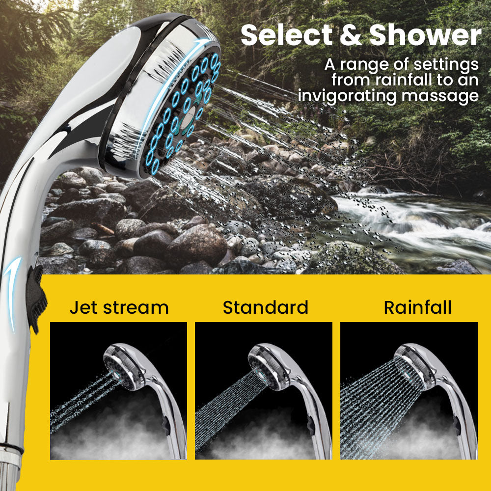 Portable Gas Camping Hot Water System with Pump & Shower Head, 6kg, Black