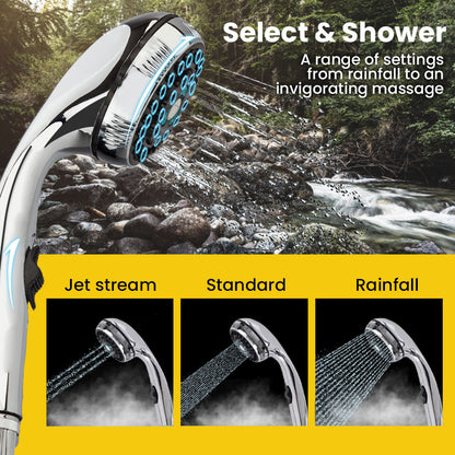 Portable Gas Camping Hot Water System with Pump & Shower Head, 6kg, Black